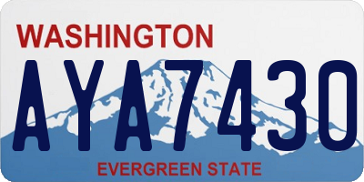 WA license plate AYA7430