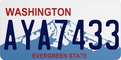 WA license plate AYA7433