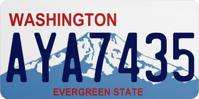 WA license plate AYA7435