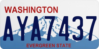 WA license plate AYA7437