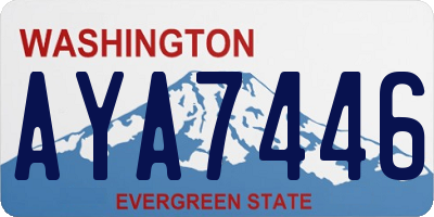 WA license plate AYA7446