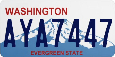 WA license plate AYA7447