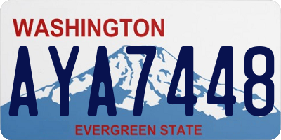 WA license plate AYA7448