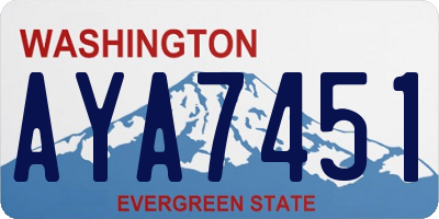 WA license plate AYA7451
