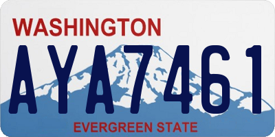 WA license plate AYA7461