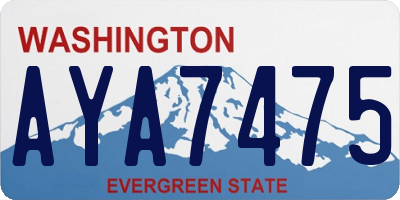 WA license plate AYA7475