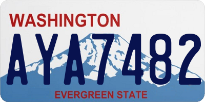 WA license plate AYA7482