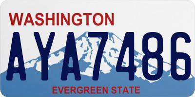 WA license plate AYA7486