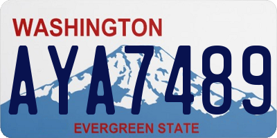 WA license plate AYA7489