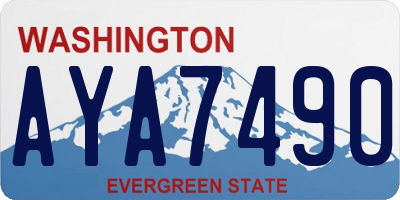WA license plate AYA7490
