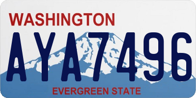 WA license plate AYA7496