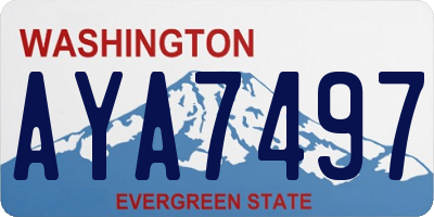WA license plate AYA7497