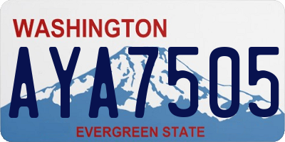 WA license plate AYA7505