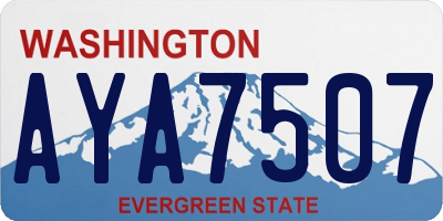 WA license plate AYA7507