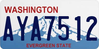 WA license plate AYA7512