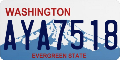 WA license plate AYA7518