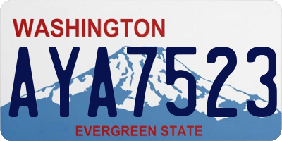WA license plate AYA7523