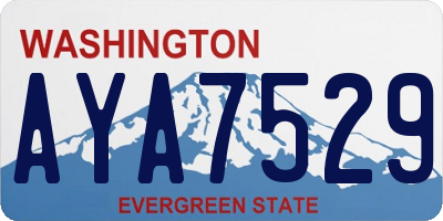 WA license plate AYA7529