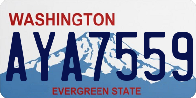WA license plate AYA7559
