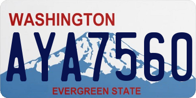 WA license plate AYA7560