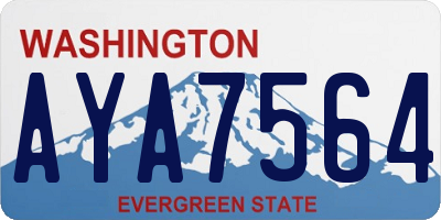 WA license plate AYA7564