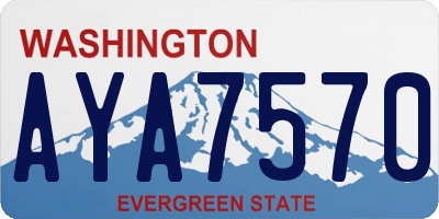 WA license plate AYA7570