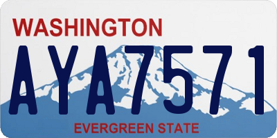 WA license plate AYA7571
