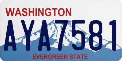 WA license plate AYA7581