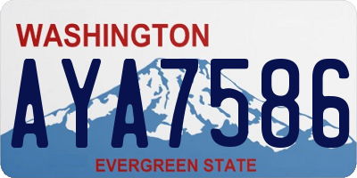 WA license plate AYA7586