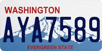WA license plate AYA7589
