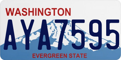 WA license plate AYA7595