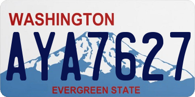 WA license plate AYA7627
