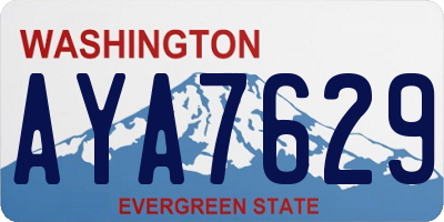 WA license plate AYA7629