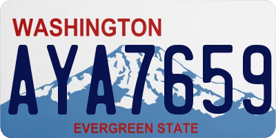 WA license plate AYA7659