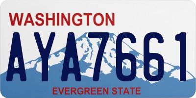 WA license plate AYA7661