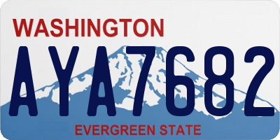 WA license plate AYA7682