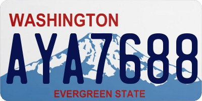 WA license plate AYA7688