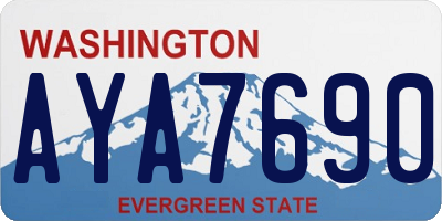 WA license plate AYA7690