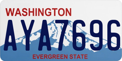 WA license plate AYA7696