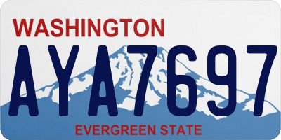 WA license plate AYA7697