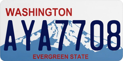 WA license plate AYA7708