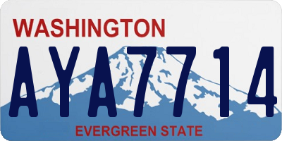 WA license plate AYA7714