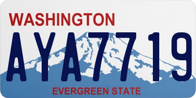 WA license plate AYA7719