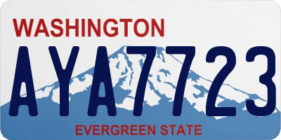 WA license plate AYA7723