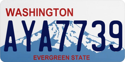 WA license plate AYA7739