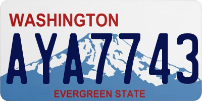 WA license plate AYA7743