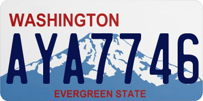 WA license plate AYA7746