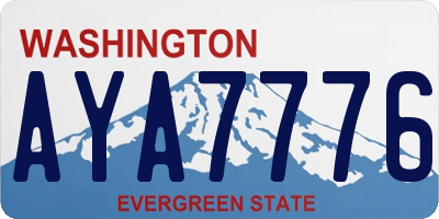 WA license plate AYA7776