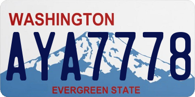 WA license plate AYA7778