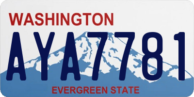 WA license plate AYA7781